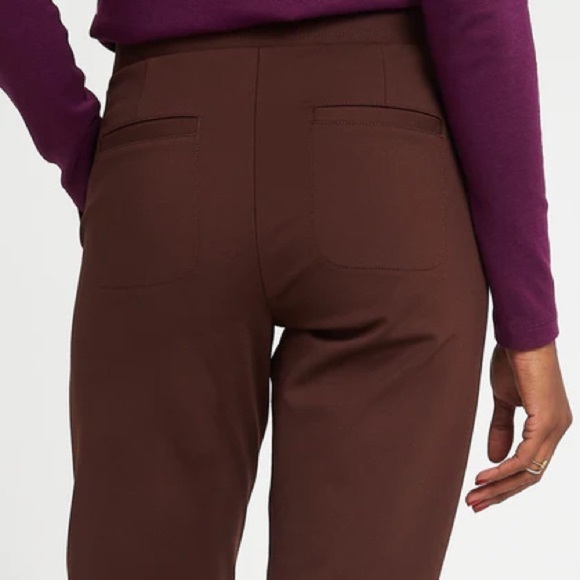 Betabrand SoHo Brown High Waist Stretch Pull On Ankle Crop Jogger Casual Pant - Picture 3 of 8